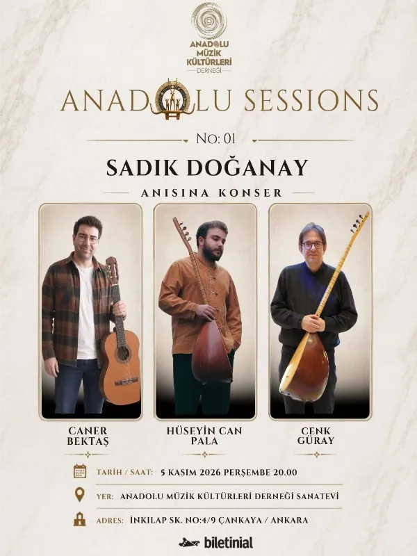 Anadolu Sessions No: 02 Sadık Doğanay Anısına konser card