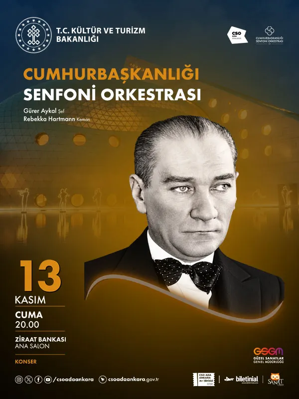 Cumhurbaşkanlığı Senfoni Orkestrası DenizBank Konserleri - Ata’ya Saygı Konseri card