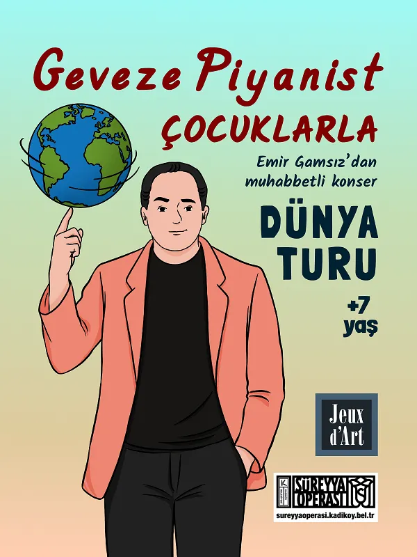 Geveze Piyanist Çocuklarla "Dünya Turu" card