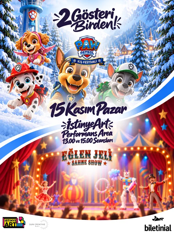 2 Gösteri Birden! – Paw Patrol Kış Festivali & Eğlen Jeli Sahne Show card