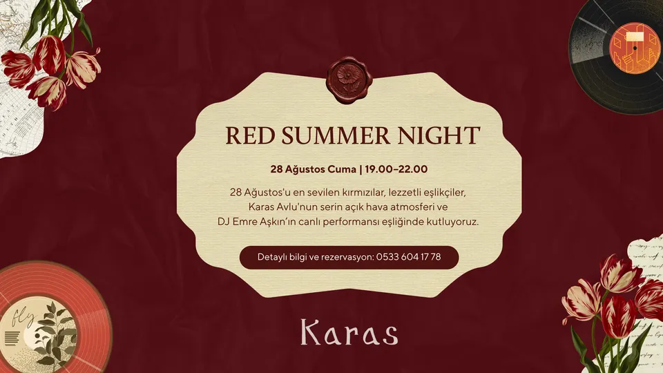 Red Summer Night card