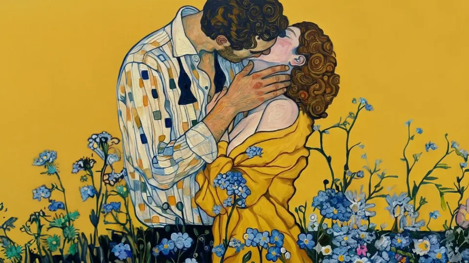 Resim - Klimt Modern Kiss card