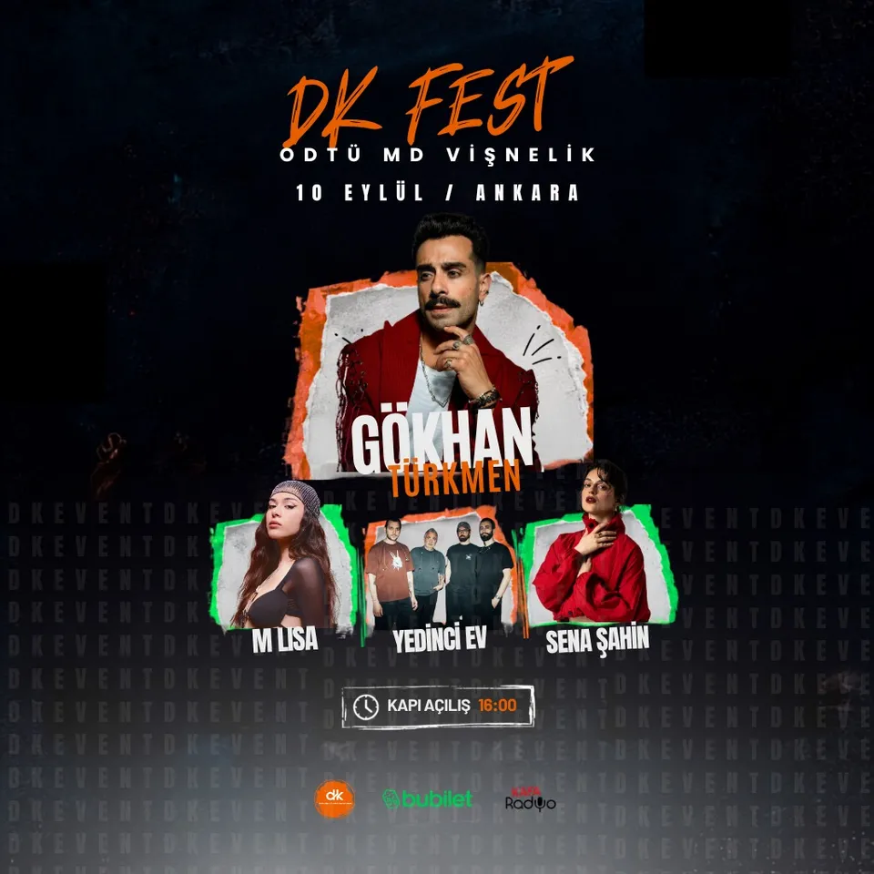 DK FEST - GÖKHAN TÜRKMEN - M LİSA - YEDİNCİ EV - SENA ŞAHİN card