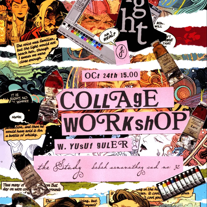 Collage Workshop: The Study at Joanna card