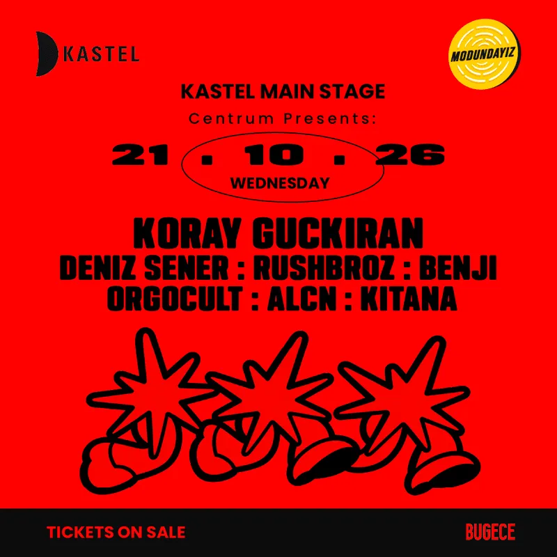 KORAY GUCKIRAN + DENİZ ŞENER + RUSHBROZ + BENJI + ORGUCULT + ALCN + KITANA Centrum Presents card
