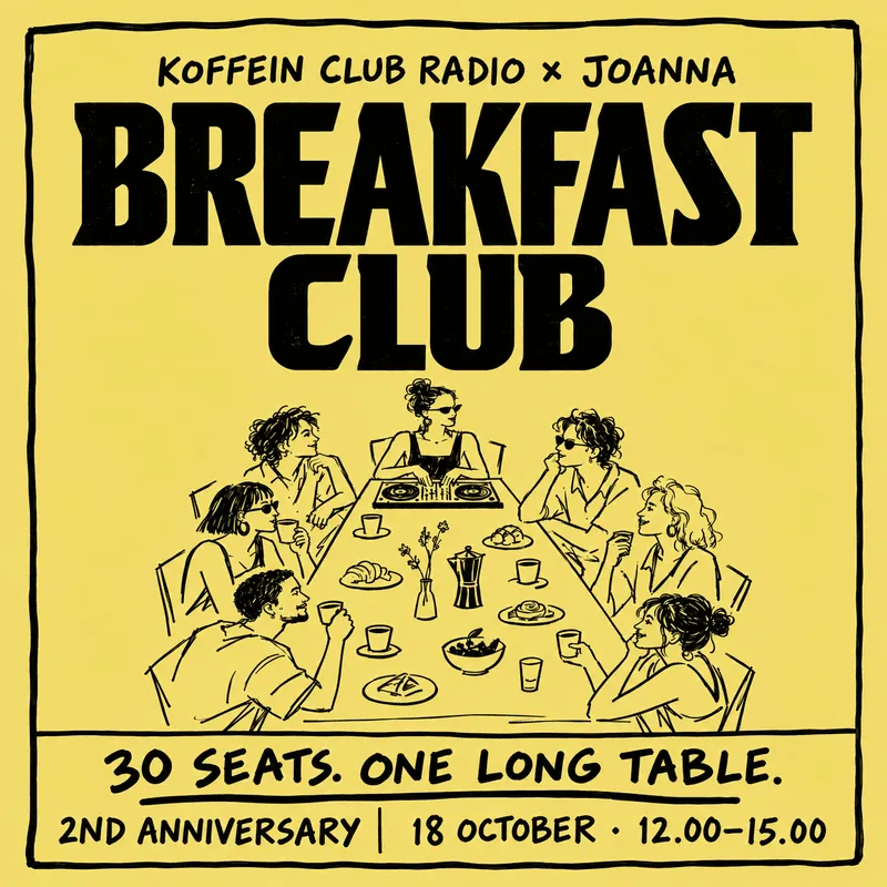 KOFFEIN CLUB RADIO 2ND ANNIVERSARY × JOANNA BREAKFAST CLUB card