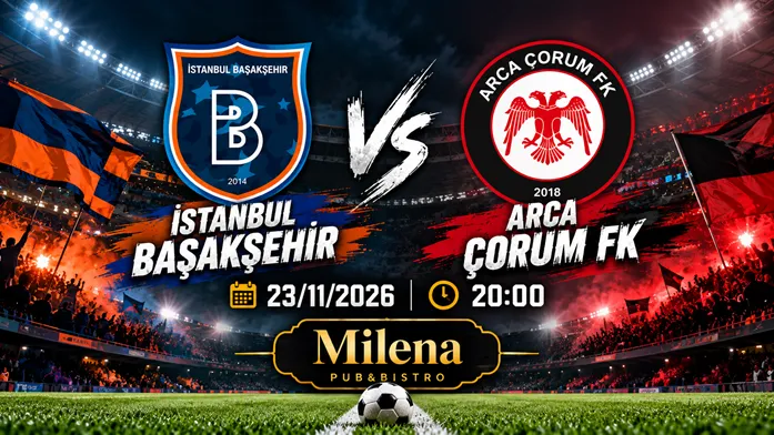 İstanbul Başakşehir - Arca Çorum FK I Milena Pub küçük resim
