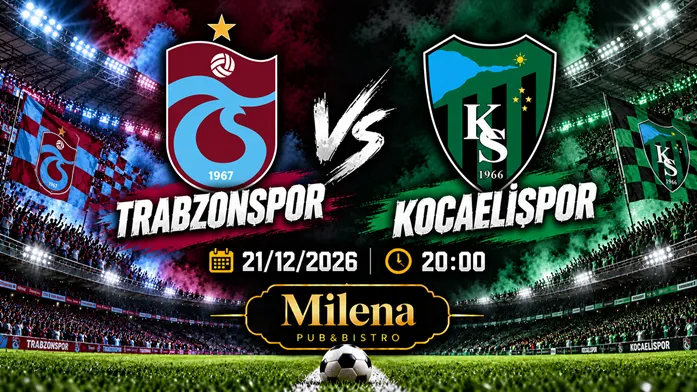 Trabzonspor  -  Kocaelispor I Milena Pub card