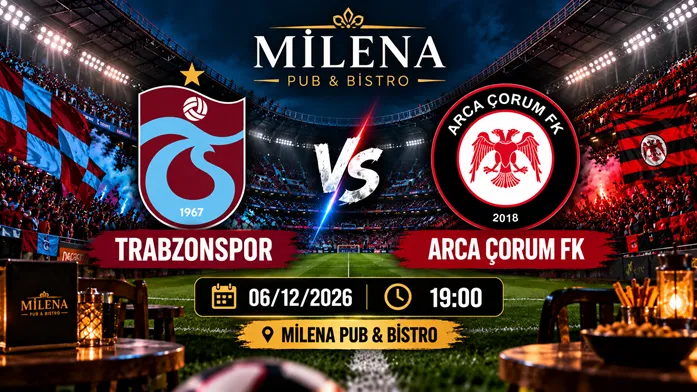 Trabzonspor - Arca Çorum FK I Milena Pub card
